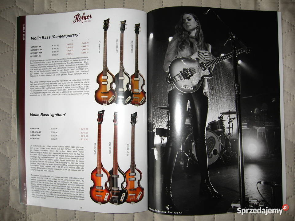 Hofner 2021 Confidental guitar catalog katalog Gitary i akcesoria sprzedam