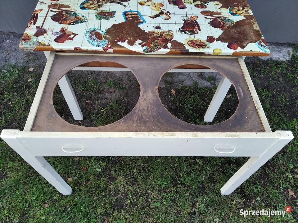 OKAZJA Stół Kuchenny z Szufladą Na Miski z śląskie Zabrze