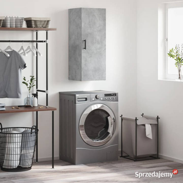 Szafka wisząca szarość betonu 345x34x90 WM828864 Pozostałe Warszawa