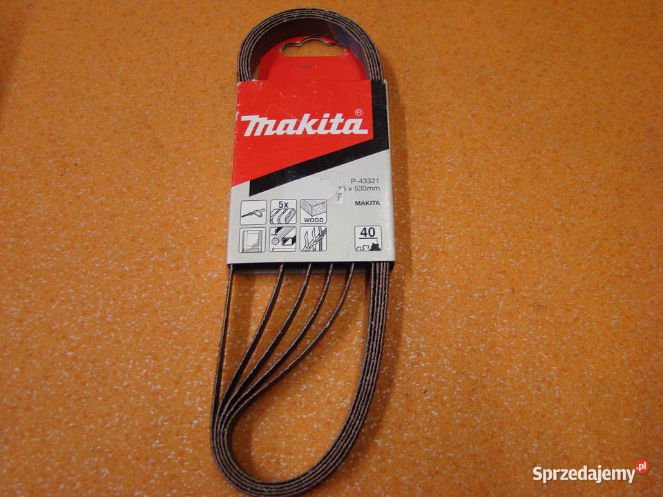 Taśma szlifierska MAKITA 13x533 mm Granulacja 40 śląskie Bielsko-Biała