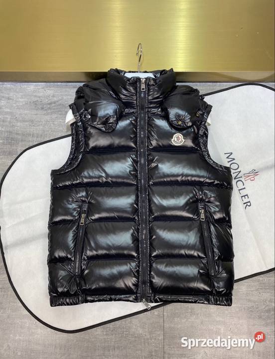Męska kamizelka Moncler gęsi puch czarna Rzeszów