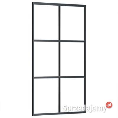 vidaXL Drzwi przesuwne szkło ESG i aluminium Warszawa