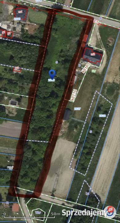 Działka 56 arów 26 budowlanej asfalt media las