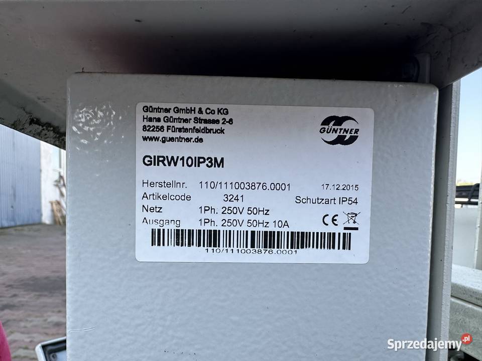 Skraplacz freonowy chłodnica powietrza Guntner Wałsnów