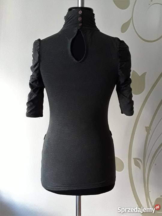 Bluzeczka szara z bufiastymi rękawami rozmiar 36 Bluzki i koszule Warszawa