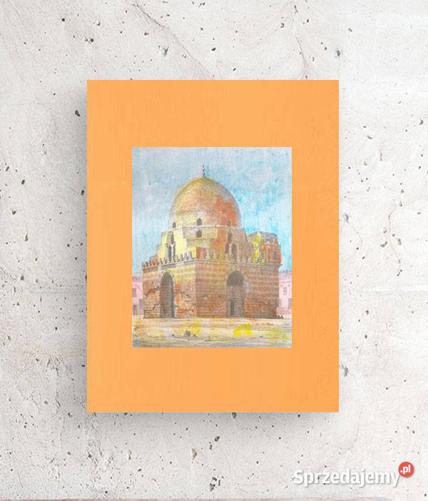 pomarańczowy obraz 30x40 architektura plakat zachodniopomorskie Szczecin