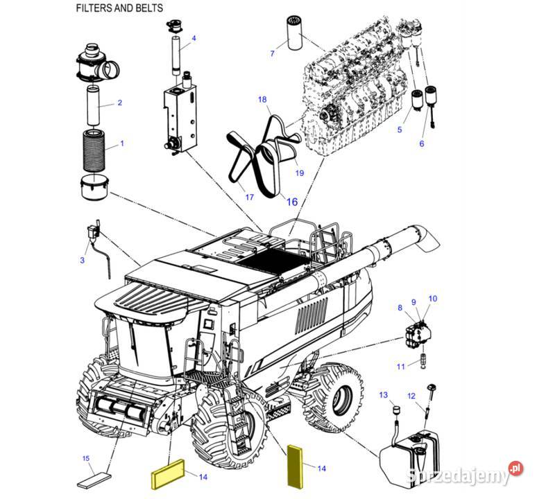 Filtr kabinowy kombajn Fendt Massey Ferguson