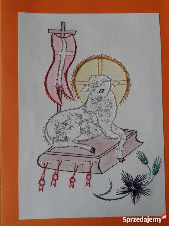 Kartki świąteczne własnoręcznie robione haft