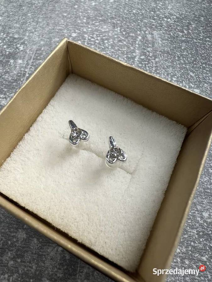 Kolczyki srebrne z diamentem nożyczki Jasło
