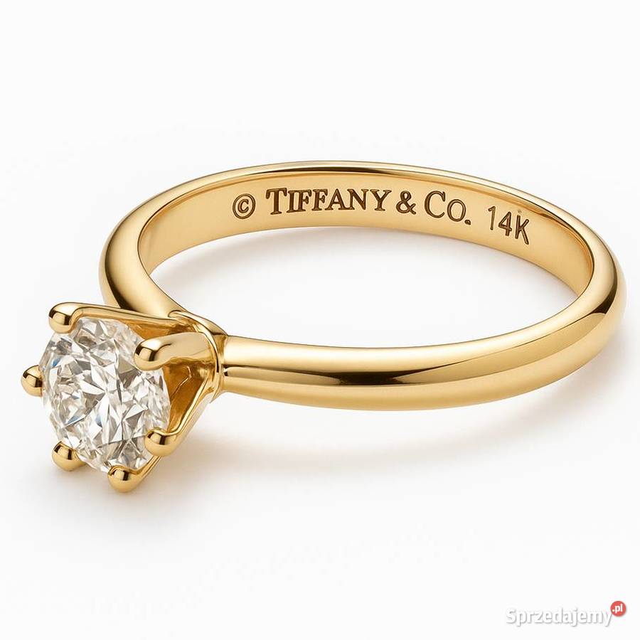 TIFFANYCo Pierścionek złoty 14K brylant 075ct Warszawa