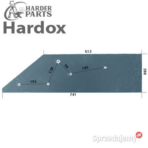 Płoza długa HARDOX 103601P części do pługa VOGEL Suwałki