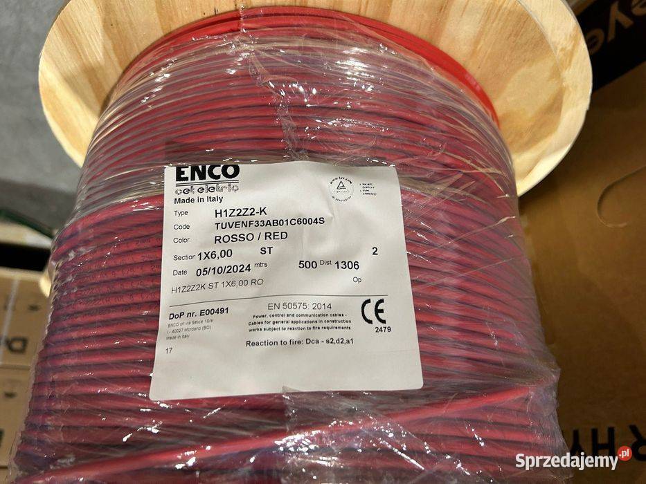 Kabel PV HELUKABEL H1Z2Z2K 6mm2 CZERWONY UV Panele fotowoltaiczne