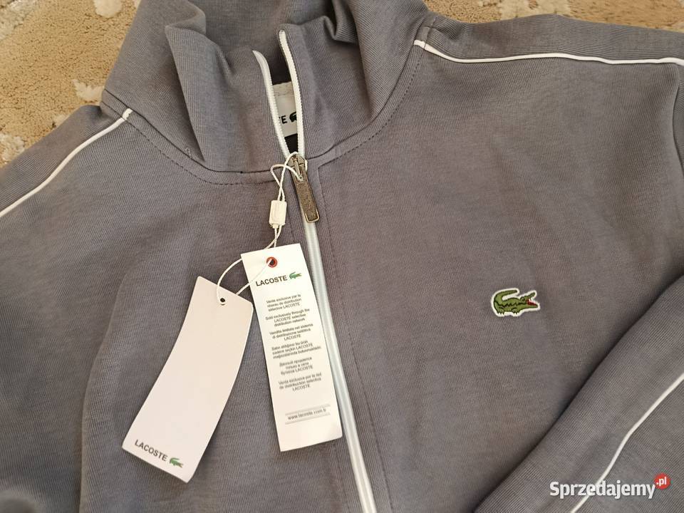 Komplet dresowy Lacoste regular fit szary podlaskie Białystok sprzedam