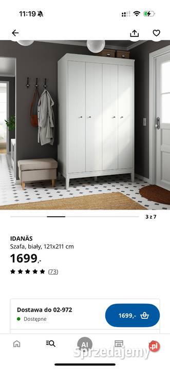 Szafa Ikea Idanas Warszawa