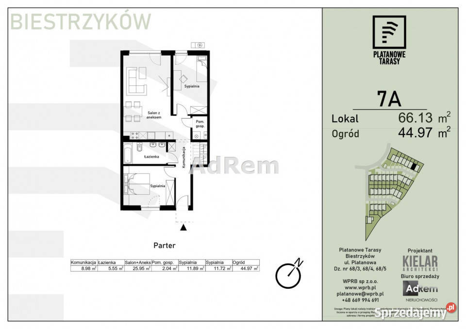 Mieszkanie Biestrzyków Platanowa 6613m2 3pok