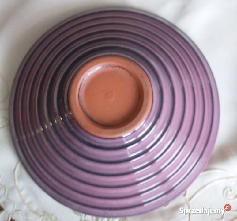 Miseczka ceramiczna fioletowa wielkopolskie Krotoszyn