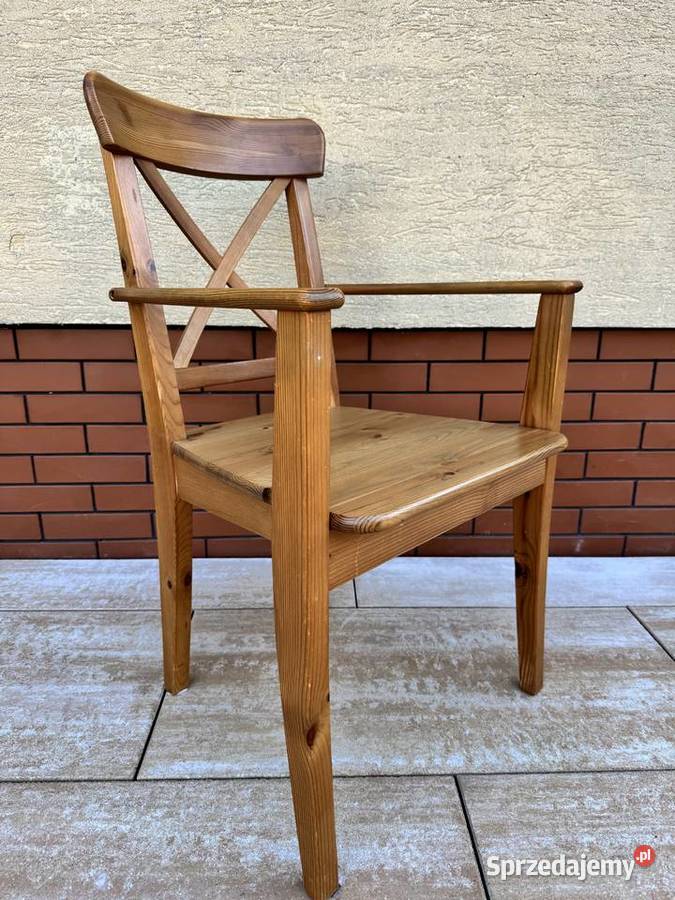 Krzesło z podłokietnikami Ikea Ingolf drewniane Krzesła Garwolin