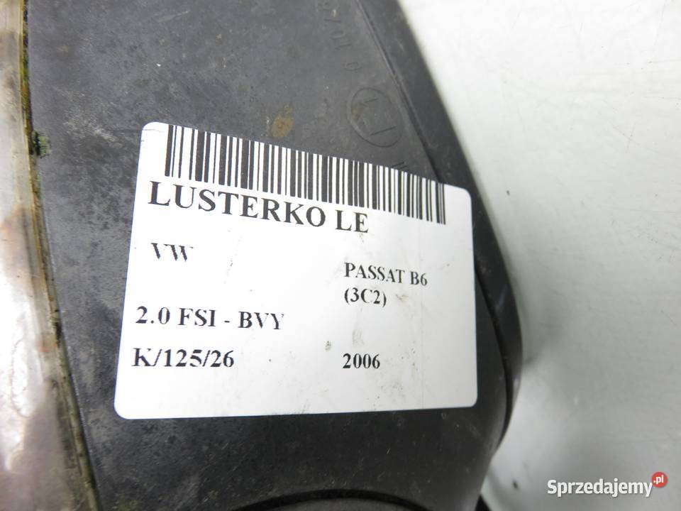 LUSTERKO LEWE VW PASSAT B6 6 PIN EUROPA Lusterka zewnętrzne Lusterka zewnętrzne małopolskie