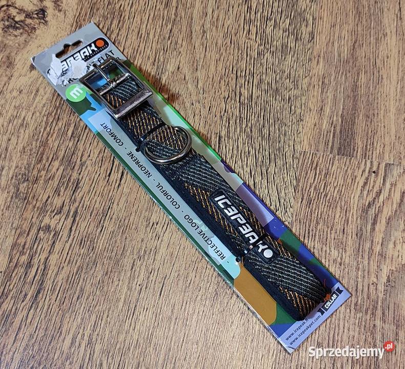 ICEPEAK obroża psa M obwód 48 60 odblaskowe logo Jasień