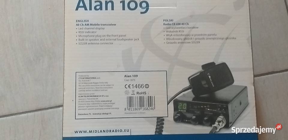 CB Radio Midland Alan 109 mazowieckie Grodzisk Mazowiecki