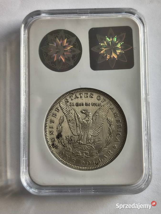 USA 1 dolar 1879 srebro Ag 900 grading zachodniopomorskie Szczecin