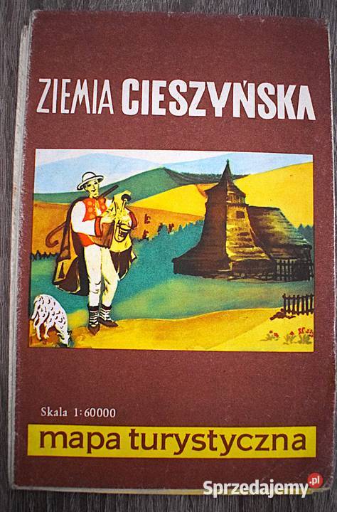 Ziemia Cieszyńska Mapa turystyczna z roku 1984 Chełmno