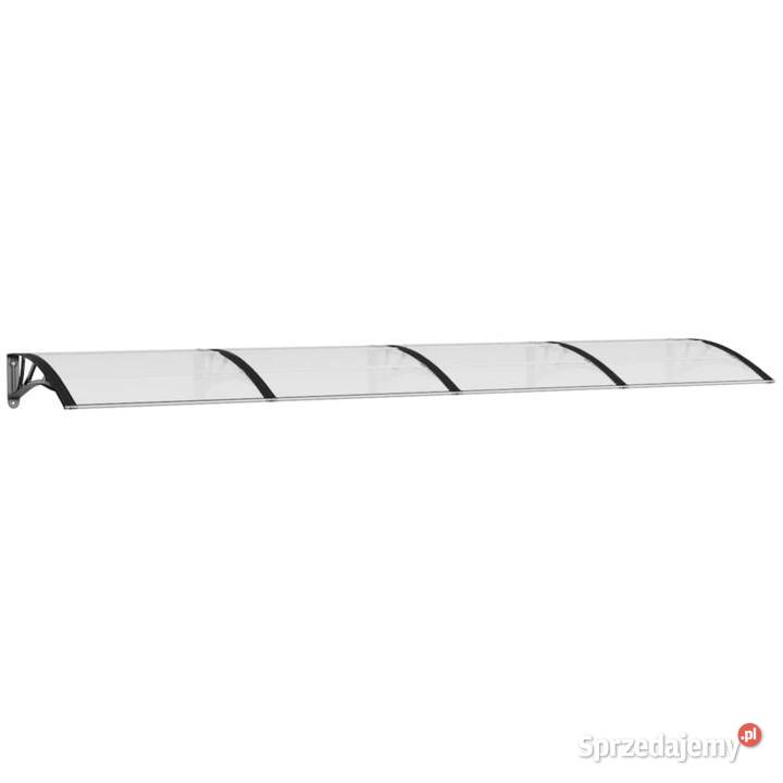 vidaXL Daszek drzwi czarno przezroczysty Warszawa