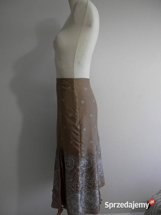Spódnica Jedwabna 100 Naturalny Jedwab Beżowa kolorowy podlaskie Łomża