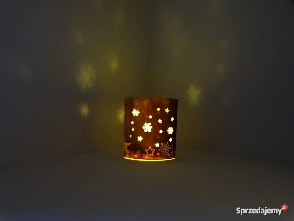 Świecznik świąteczny gwiazdki i śnieżynki LED Biłgoraj