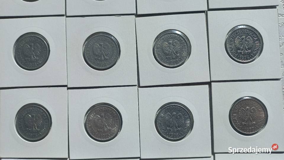 1 złoty PRL wszystkie roczniki aluminiowe