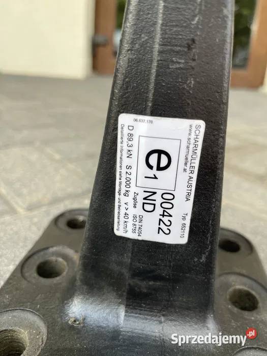 Zaczep przykręcany oczkowy 40mm rozstaw 110x100 sprzedam