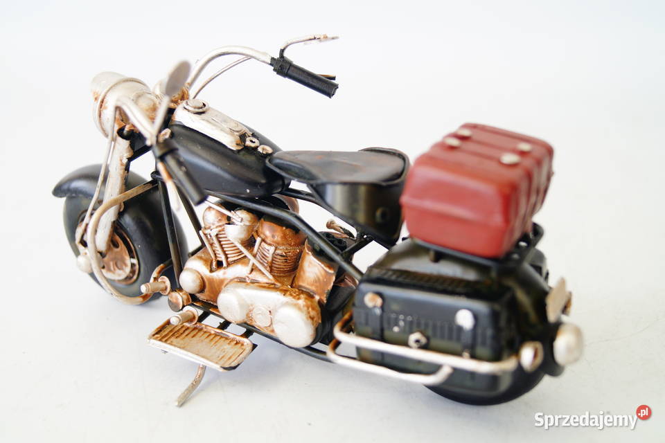Metalowy pojazd stary motocykl dekoracja Gizałki