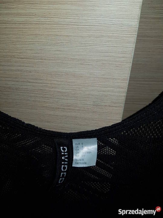 Koszulka top siatka koronka divided hm czarna S mazowieckie Warszawa
