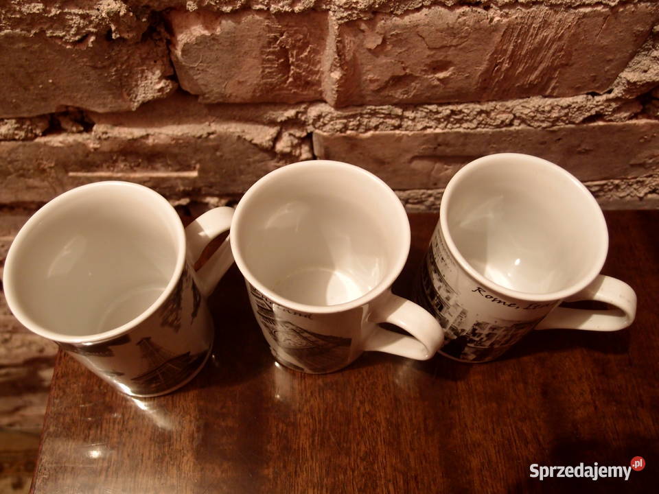 Kubki 3 stolice Europejskie Paryż Rzym Londyn Łódź
