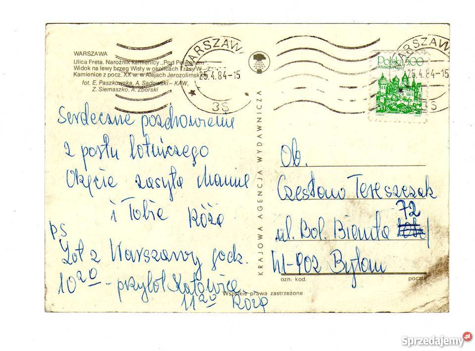 WARSZAWAULICA FRETA POCZTÓWKA WIELOWIDOKOWA Krynki sprzedam