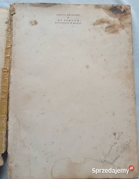 Janusz Meissner ST Samson wychodzi w morze KiW sprzedam