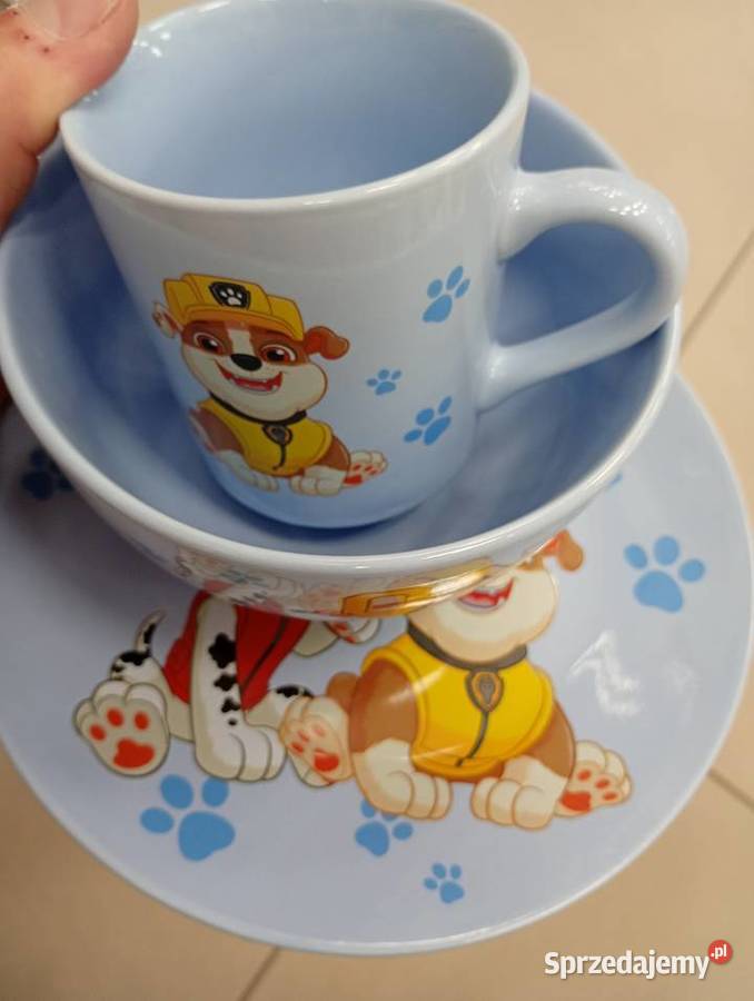 Zestaw naczyń psi patrol paw patrol skey Pranie i sprzątanie śląskie Tarnowskie Góry sprzedam