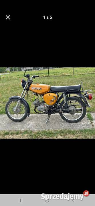 Rama simson ddr sahara braun dokumenty papiery Rok produkcji 1988 Simson Wodzisław Śląski