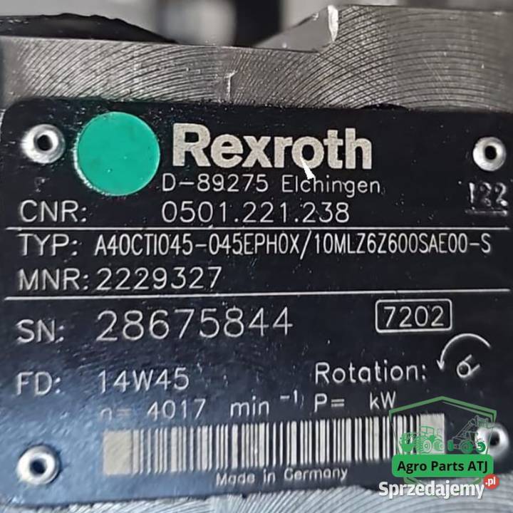 Pompa Jazdy Autopower REXROTH A40CTI045 Zawieszenie Rolnictwo Ciechanowiec