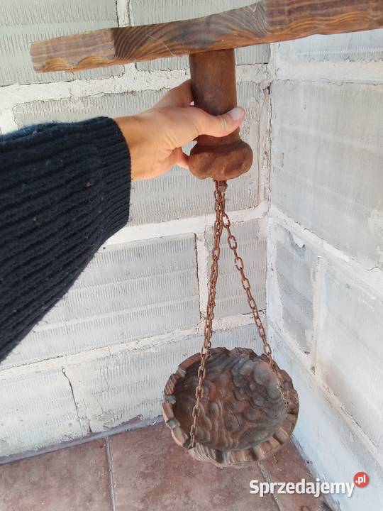 Lampa półka vintage handmade Antyki, Sztuka, Kolekcje Grójec sprzedam