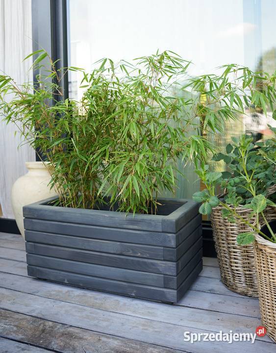 Donica drewniana ogrodowa donica na taras śląskie