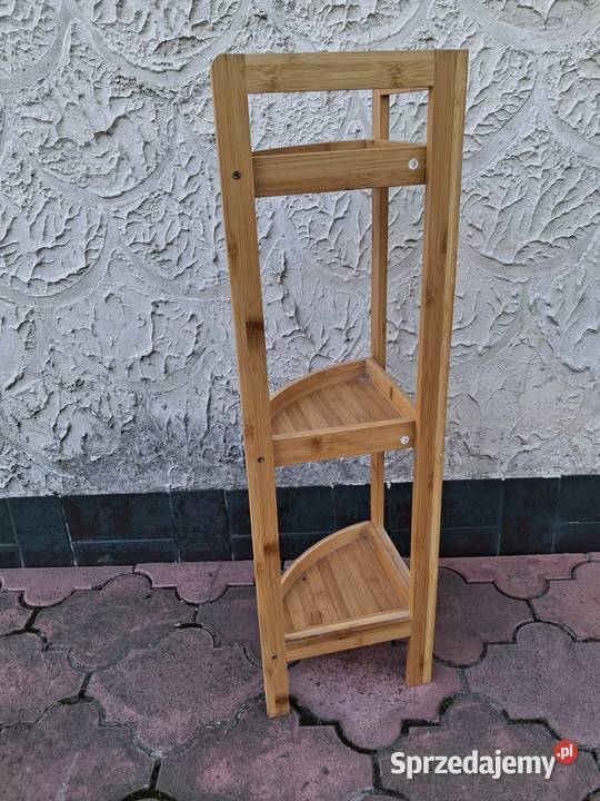 Regał narożny bambusowy