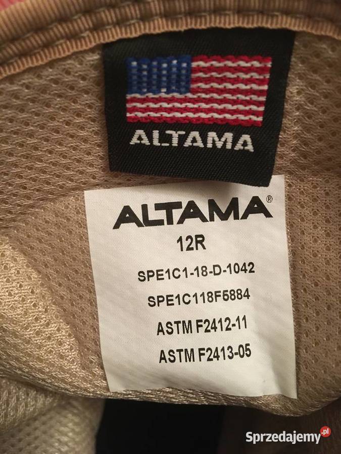 Buty Wojskowe pustynne Altama US Army Vibram Pozostałe