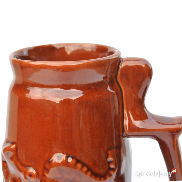 Ceramiczny brązowy kufel SPiLA Bolesławiec Warszawa
