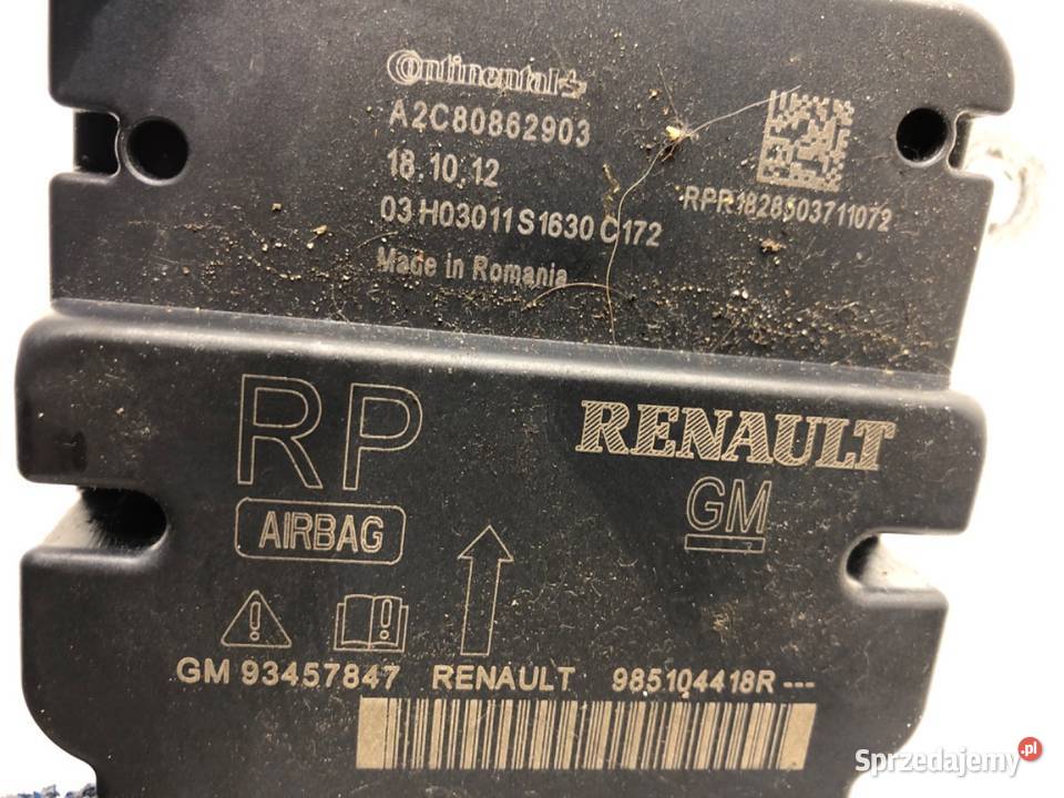 SENSOR AIRBAG RENAULT TRAFIC III 985104418R Poduszki powietrzne