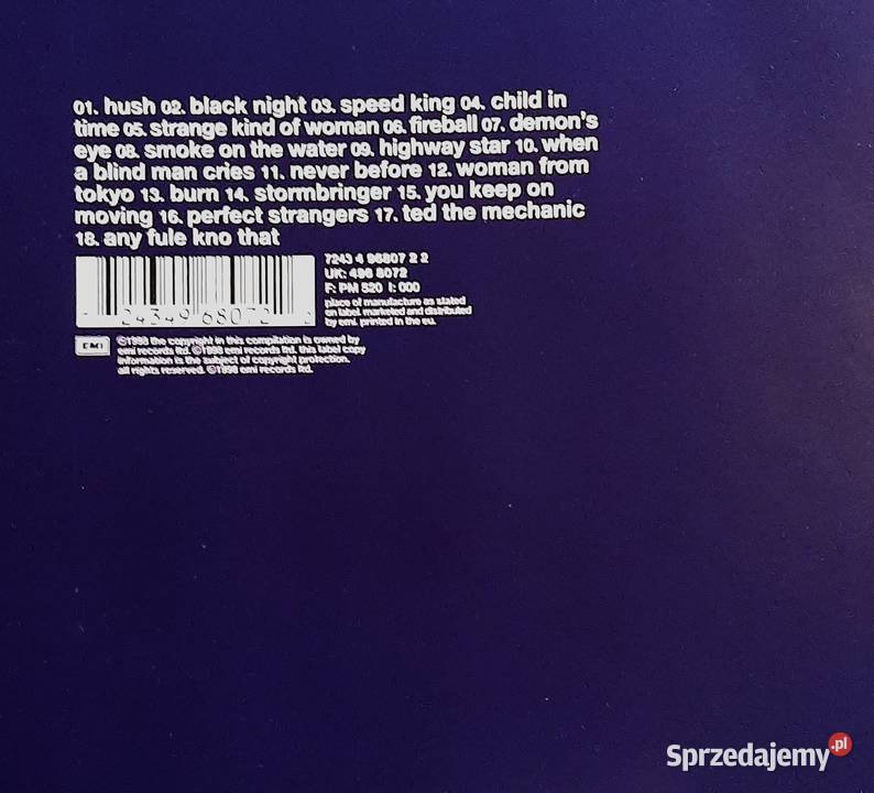 Album CD Zespołu DEEP PURPLE 30 Very Best Of śląskie Wodzisław Śląski