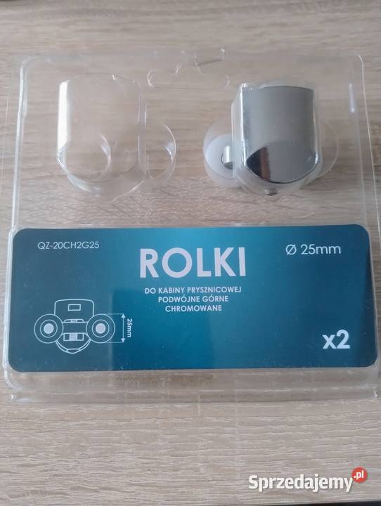 Rolka górna podwójna 25mm chrom do kabiny Poznań
