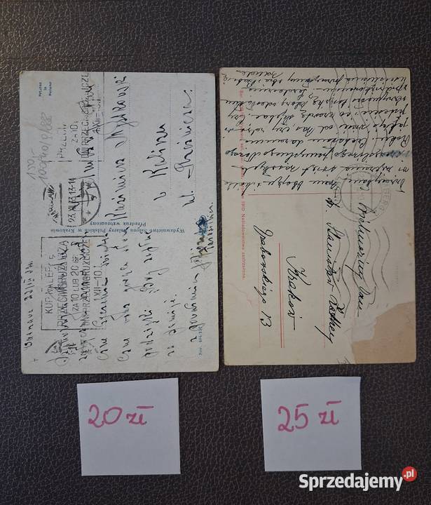 Stare kartki świąteczne 2 sztuki Hrubieszów