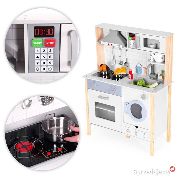 Drewniana kuchnia dzieci ECOTOYS 935 dźwięki