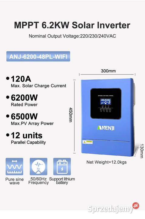 ANENJI ANJ6200W48WIFI parallel równoległy Głogów